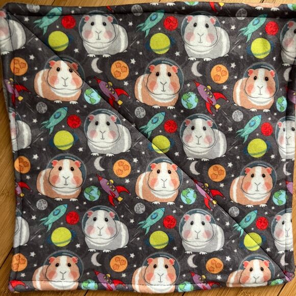 Guinea Pig P Piddle Pads Washable Fleece 12” Pair Lot 2 New Astronauts - Picture 1 of 3